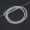 sz67 Naturalny biały kamień księżycowy, fasetowane, okrągłe, 4 mm, otwór: 0,7 mm, sznur 39cm